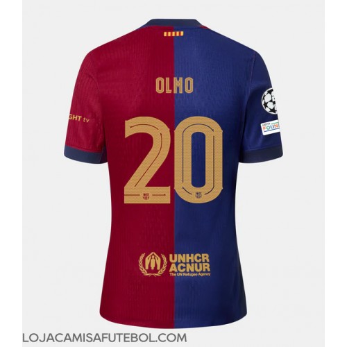 Camisa de Futebol Barcelona Dani Olmo #20 Equipamento Principal 2024-25 Manga Curta